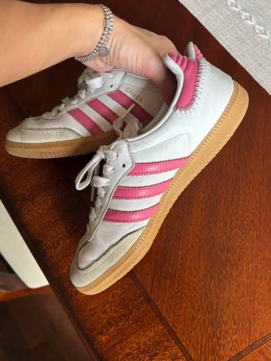 adidas Samba OG Rose Tone Women’s Sneakers - White & Pink - Picture 8 of 9
